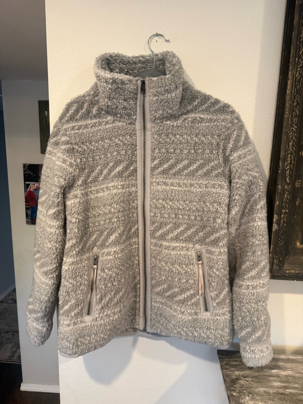 Cozy Gray Patagonia Sherpa Zip-Up Jacket